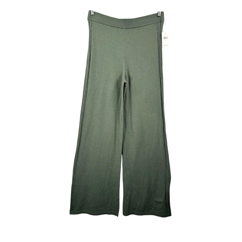 Splendid‎ Cashmere blend Wide Leg knit Pants sz L Sage Green money